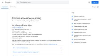 Control access to your blog - Blogger Help - Google Support