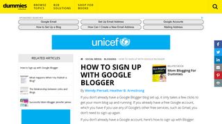 How to Sign up with Google Blogger - dummies