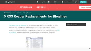 5 RSS Reader Replacements for Bloglines — SitePoint
