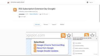 RSS Subscription Extension (by Google) - Google Chrome