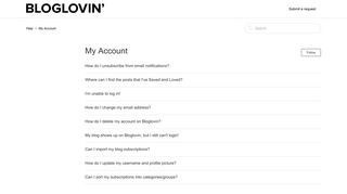 My Account – Help - Bloglovin