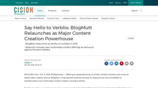 Say Hello to Verblio: BlogMutt Relaunches as Major Content Creation ...