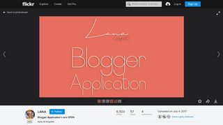 Blogger Application's are OPEN | Aplly at blogotex ( acess p… | Flickr