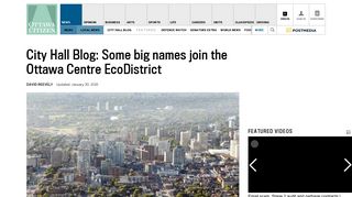 City Hall Blog: Some big names join the Ottawa Centre EcoDistrict ...
