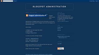 blogspot administration