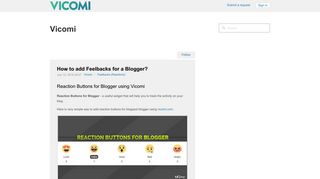 How to add Feelbacks for a Blogger? – Vicomi