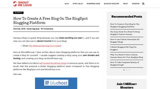 How To Create A Free Blog On BlogSpot - ShoutMeLoud