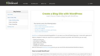 Create a Blog Site with WordPress - SiteGround