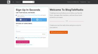 Create An Account - Blog Talk Radio