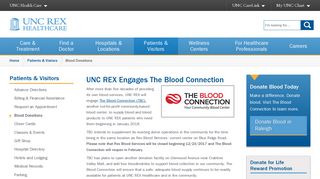 Blood Donations | UNC REX Healthcare