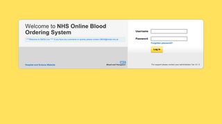 NHS Online Blood Ordering System