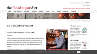 The 12-Week Online Program - The Blood Sugar Diet by Michael Mosley