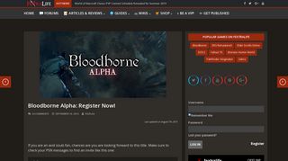 Bloodborne Alpha: Register Now! | Fextralife