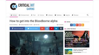 How to get into the Bloodborne alpha - Critical Hit