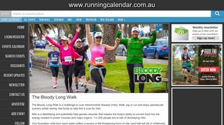 The Bloody Long Walk in Australia - Running Calendar Australia