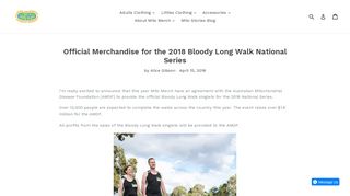 Official Merchandise for the 2018 Bloody Long Walk National Series ...