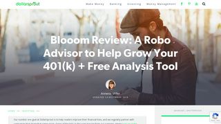 Blooom Review: A Robo Advisor to Help Grow Your 401(k ...