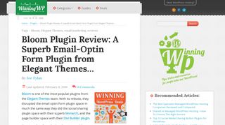Bloom Plugin Review: A Superb Optin Form Plugin from Elegant ...