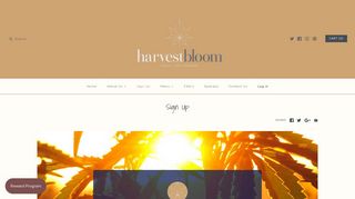 Sign Up – harvest bloom