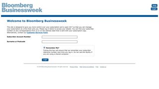 Bloomberg Businessweek my account login