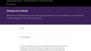 Bloomberg Email Settings | Manage