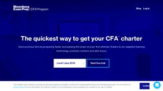 Bloomberg's CFA® Prep. The quickest way to get your CFA® charter