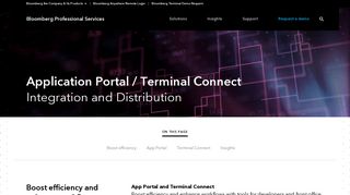 Application Portal / Terminal Connect | Bloomberg Professional Services