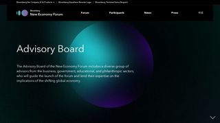 Advisory Board | Bloomberg New Economy Forum | Bloomberg L.P.