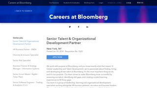Talent Partner | New York, NY | Bloomberg Careers