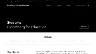 Bloomberg Terminal for students