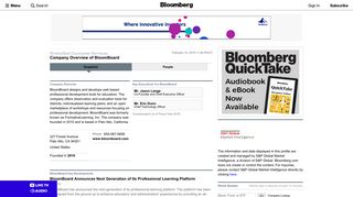 BloomBoard: Private Company Information - Bloomberg