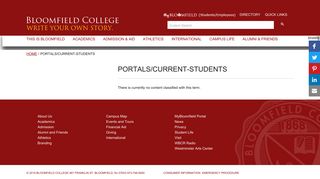 portals/current-students | Bloomfield College