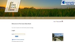 FISB Online Banking Login - 1st Iowa State Bank