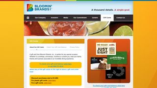 BLOOMIN' BRANDS, INC. - Gift Cards