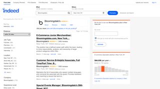 Bloomingdales Jobs, Employment in New York, NY | Indeed.com