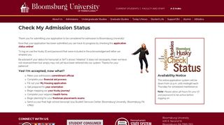 Check My Admission Status - Faculty and Staff - Bloomsburg University