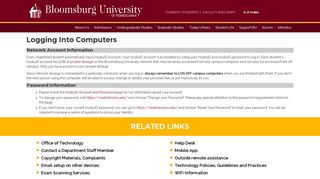 Logging Into Computers - Faculty and Staff - Bloomsburg University