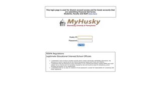 MyHusky Sign-in