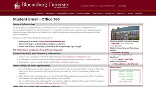 Student Email - Office 365 | intranet.bloomu.edu