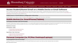 Access Student/Alumni Email on a Mobile Device or Email Software ...