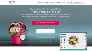 BloomyPro. 3D Floral create, learn, plan and sell platform