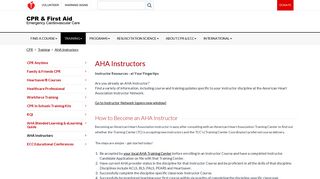 AHA Instructors - CPR and ECC - American Heart Association