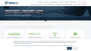 Merchant / Partner Login | BluePay