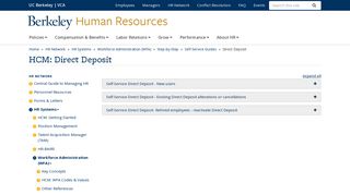 HCM: Direct Deposit | Human Resources - UC Berkeley HR