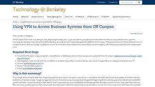 Using VPN to Access Business Systems from Off Campus ...