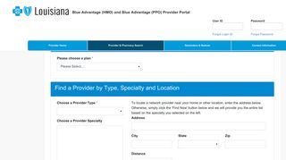 Provider & Pharmacy Search - Blue Advantage Provider Portal