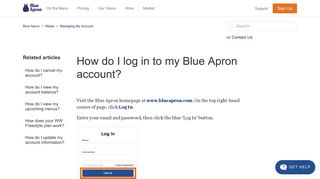 How do I log in to my Blue Apron account? – Blue Apron