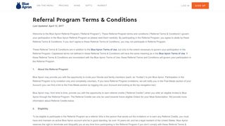 Referral Program Terms & Conditions - Blue Apron: Fresh ...