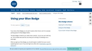 Using your Blue Badge - Citizens Advice