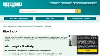Blue Badge | Barnet Council